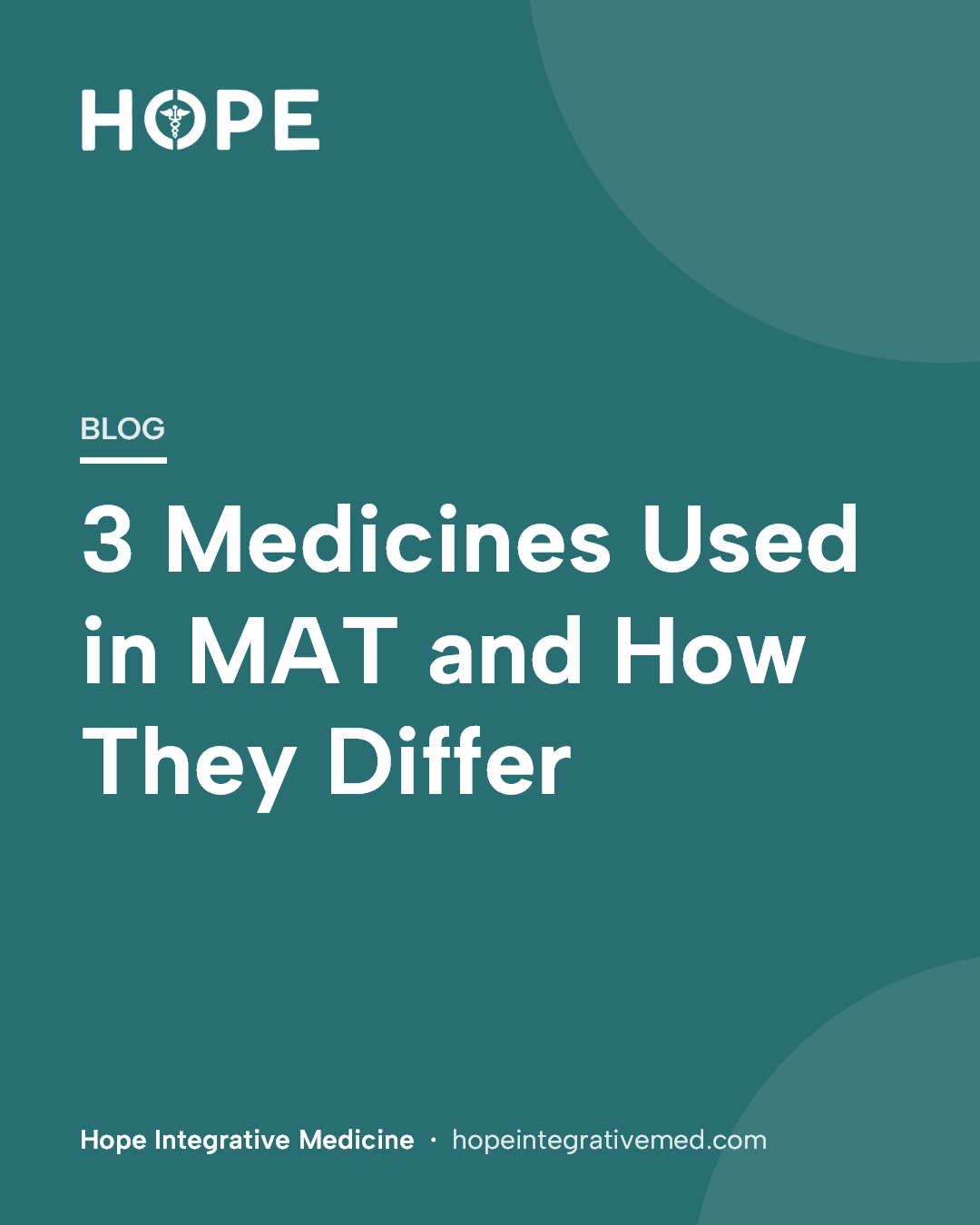 Title card: 3 Medicines Used in MAT and How They Differ.