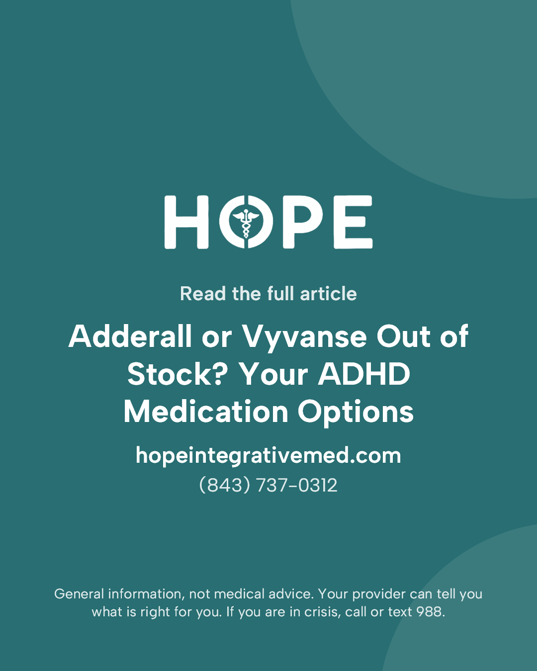 Read the full article: Adderall or Vyvanse Out of Stock? Your ADHD Medication Options.