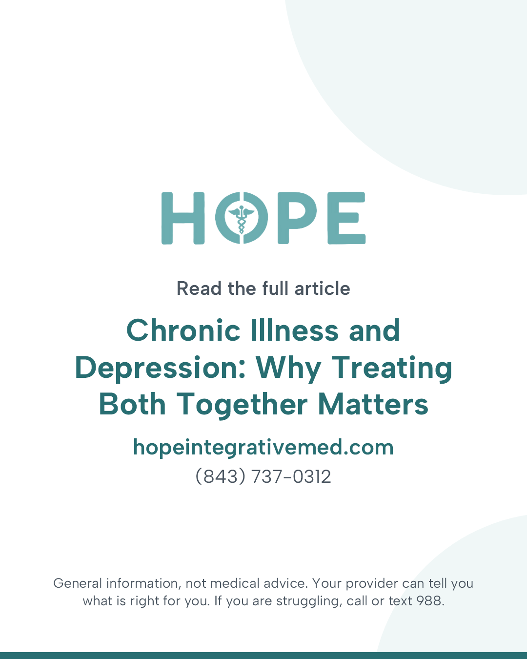 Read the full article: Chronic Illness and Depression: Why Treating Both Together Matters.