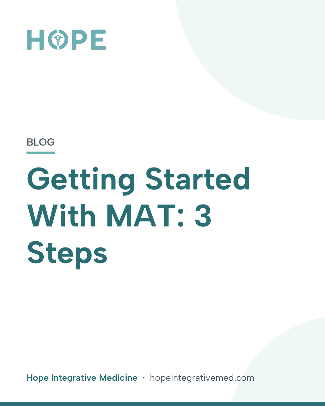 Title card: Getting Started With MAT: 3 Steps.