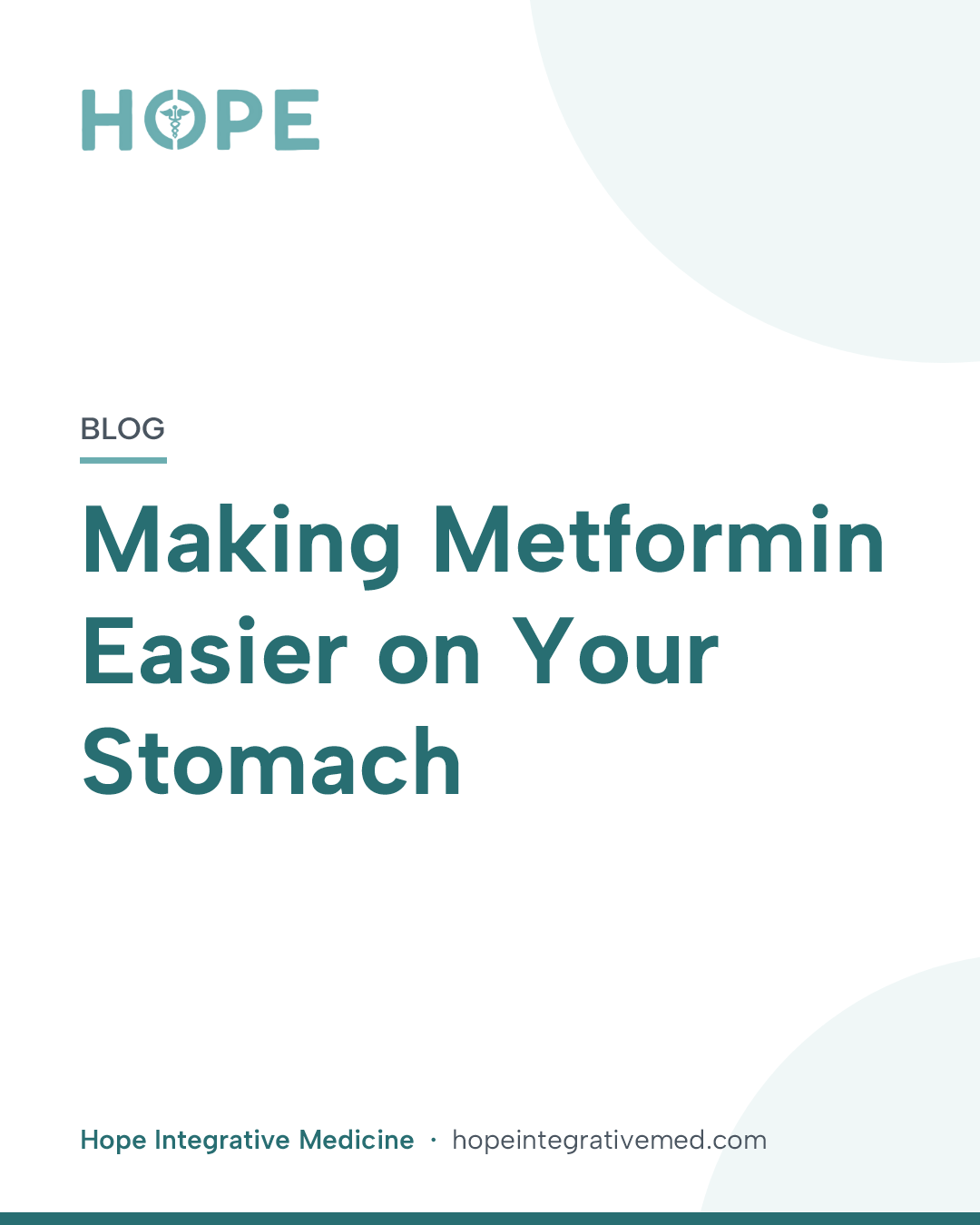 Title card: Making Metformin Easier on Your Stomach.