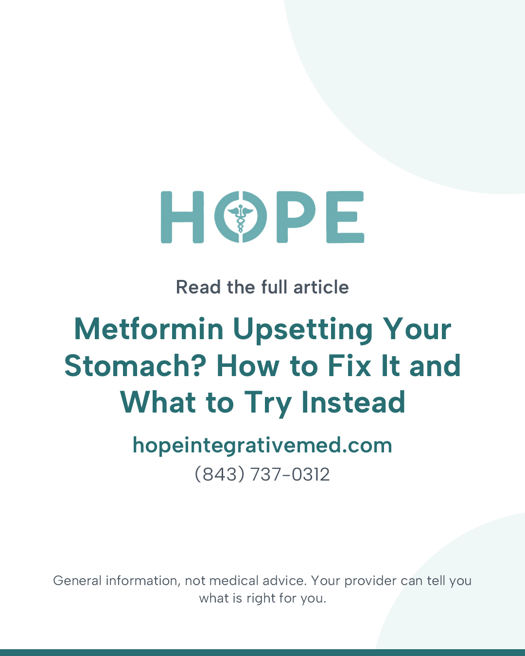 Read the full article: Metformin Upsetting Your Stomach? How to Fix It and What to Try Instead.