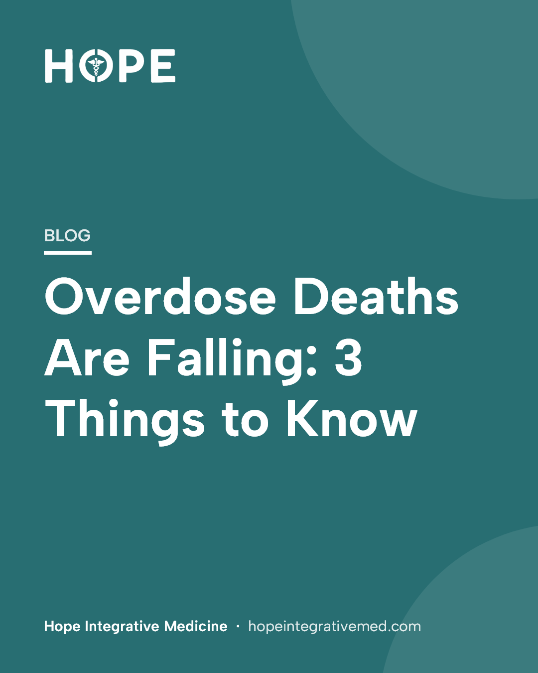Title card: Overdose Deaths Are Falling: 3 Things to Know.