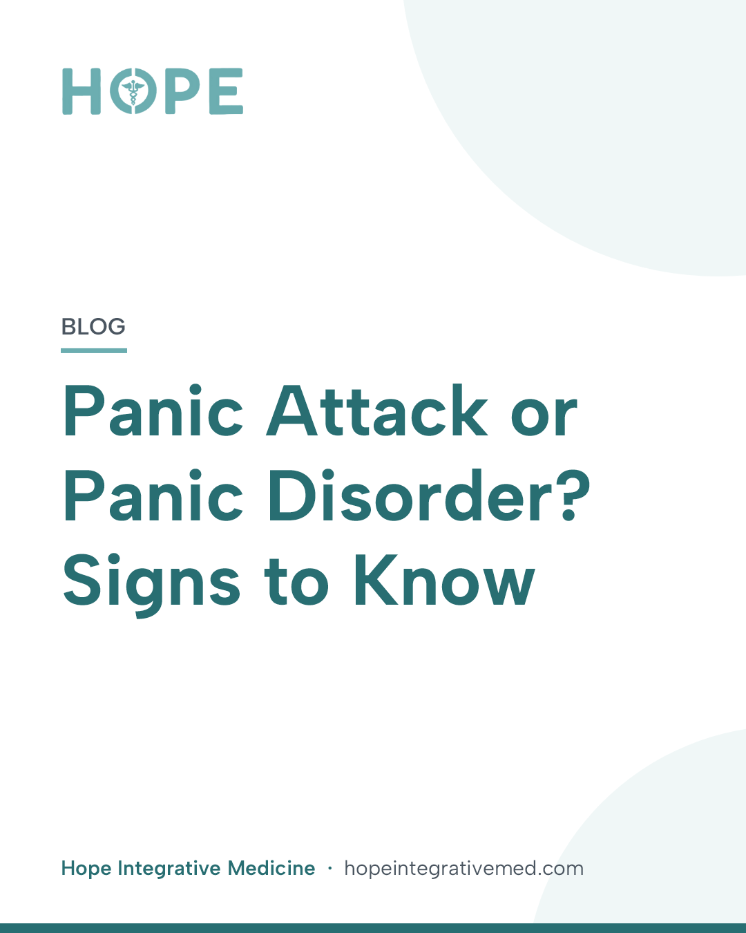 Title card: Panic Attack or Panic Disorder? Signs to Know.