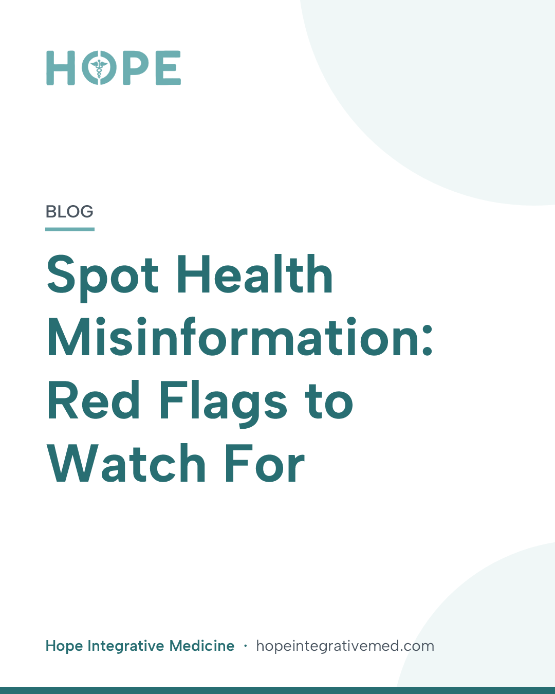 Title card: Spot Health Misinformation: Red Flags to Watch For.