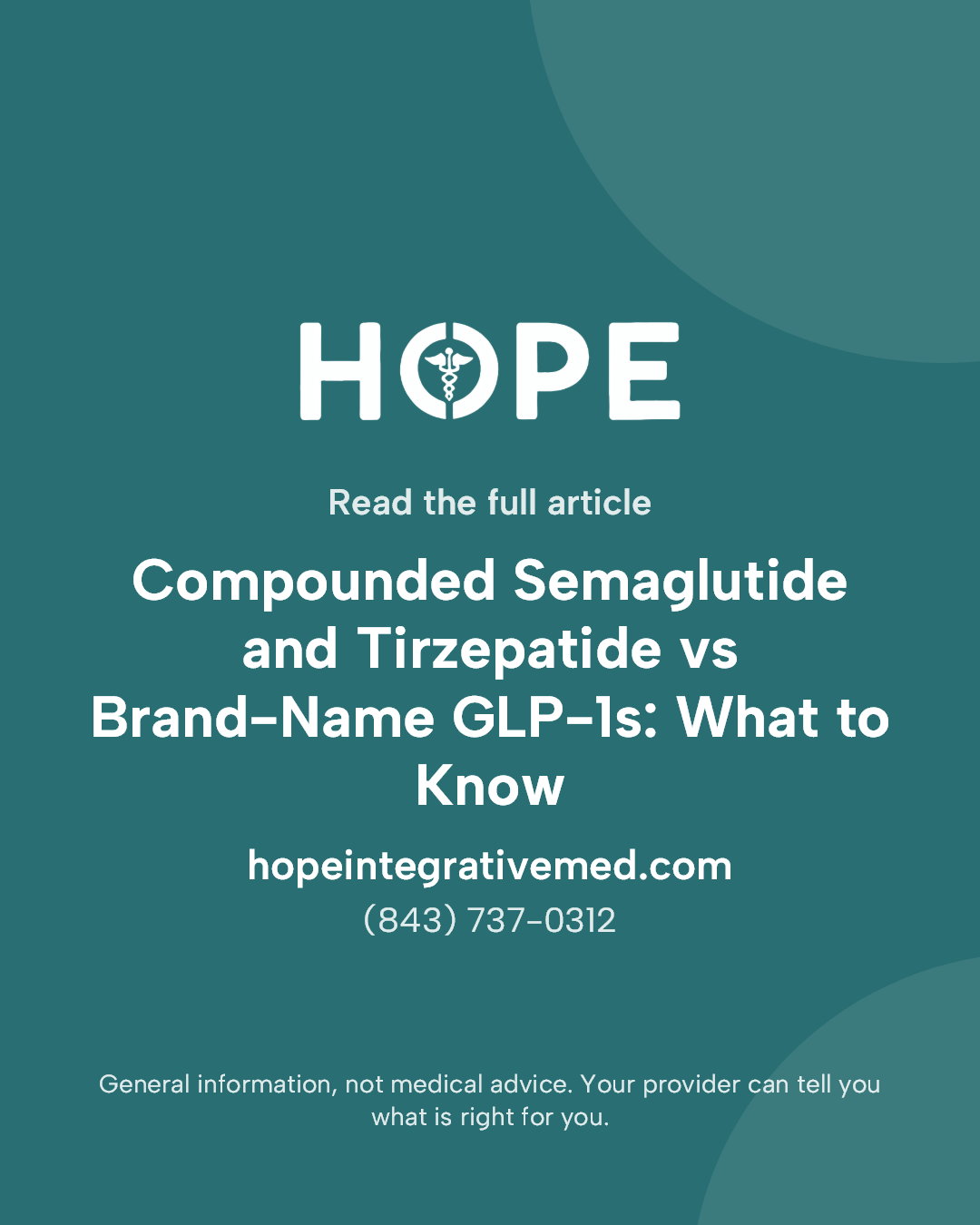 Read the full article: Compounded Semaglutide and Tirzepatide vs Brand-Name GLP-1s: What to Know.