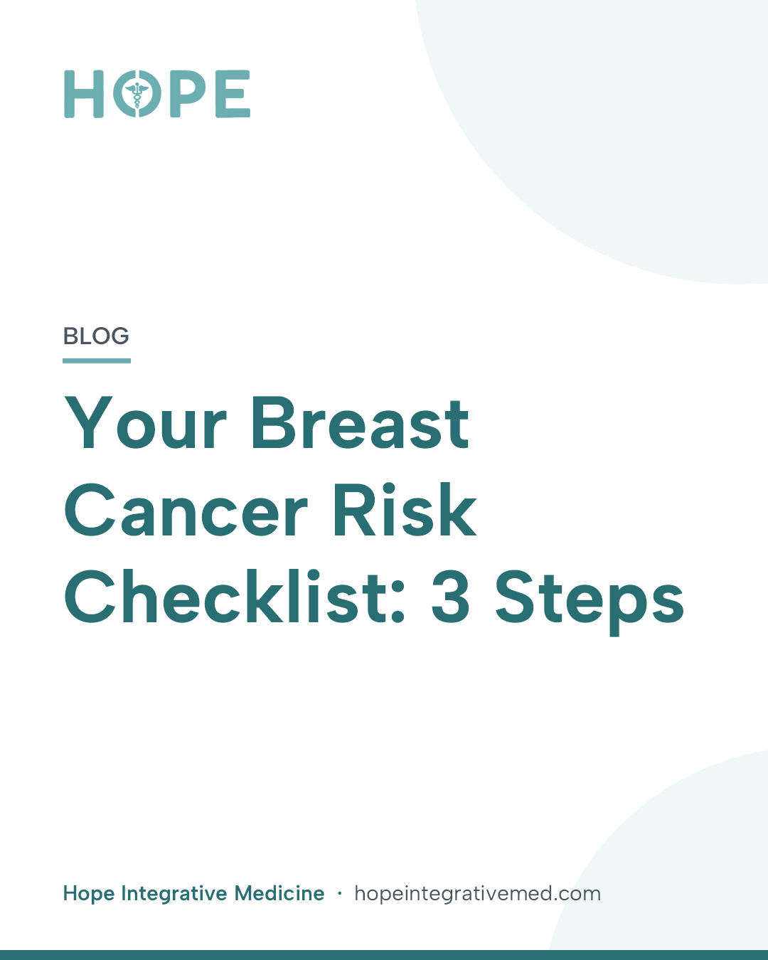 Title card: Your Breast Cancer Risk Checklist: 3 Steps.