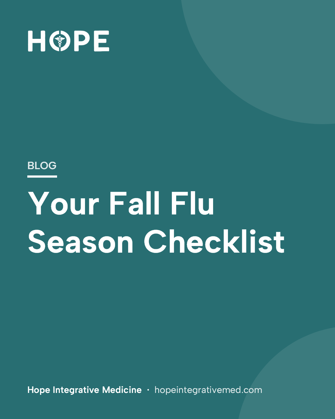 Title card: Your Fall Flu Season Checklist.